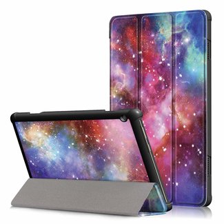 Cover2day Lenovo Tab M10 Plus case  - Tri-Fold Book Case (TB-X606) - Galaxy