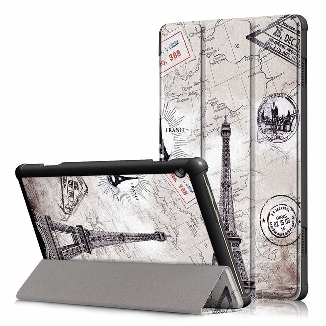 Lenovo Tab M10 Plus case  - Tri-Fold Book Case (TB-X606) - Eiffeltower