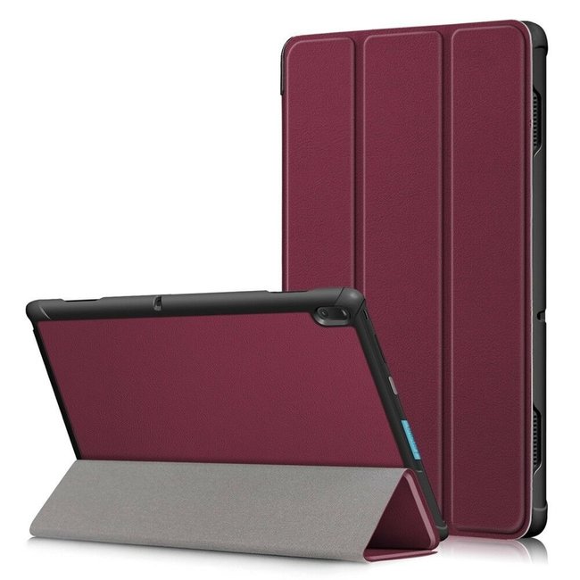Lenovo Tab E10 hoes (TB-X104f)  - Tri-Fold Book Case - Donker Rood
