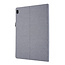 Lenovo Tab E10 hoes - Book Case met Soft TPU houder - Grijs