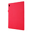 Lenovo Tab E10 hoes - Book Case met Soft TPU houder - Rood