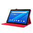 Lenovo Tab E10 hoes - Book Case met Soft TPU houder - Rood