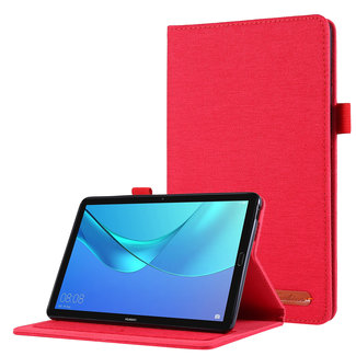 Cover2day Huawei M5 Lite 8.0 hoes - Book Case met Soft TPU houder - Rood