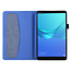 Huawei M5 Lite 8.0 hoes - Book Case met Soft TPU houder - Blauw