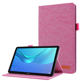 Cover2day Huawei M5 Lite 8.0 hoes - Book Case met Soft TPU houder - Roze