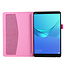 Huawei M5 Lite 8.0 hoes - Book Case met Soft TPU houder - Roze