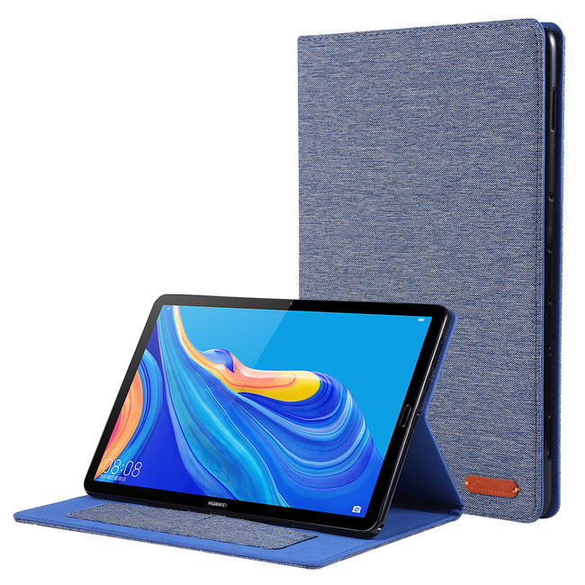 Huawei Mediapad M6 10.8 inch hoes - Book Case met Soft TPU houder - Blauw