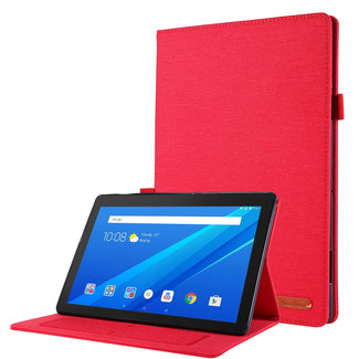 Cover2day Lenovo Tab P10 hoes - Book Case met Soft TPU houder - Rood