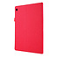 Lenovo Tab P10 hoes - Book Case met Soft TPU houder - Rood