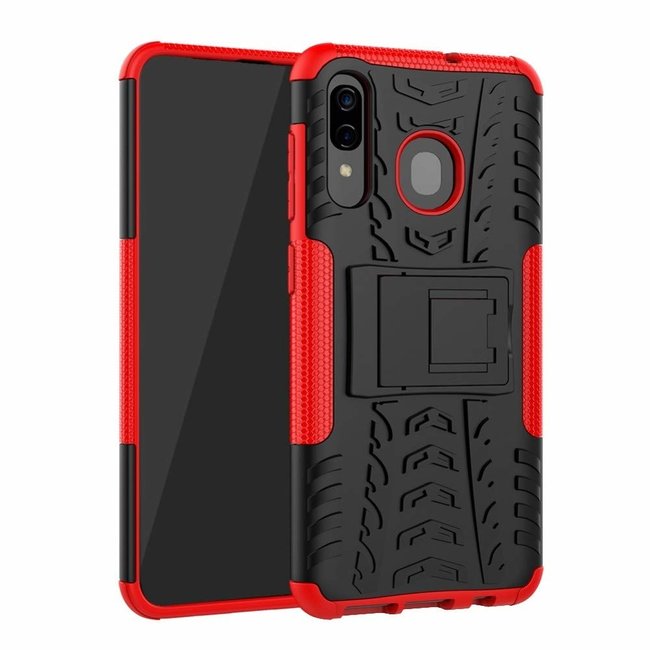 Samsung Galaxy A30 hoes - Schokbestendige Back Cover - Rood