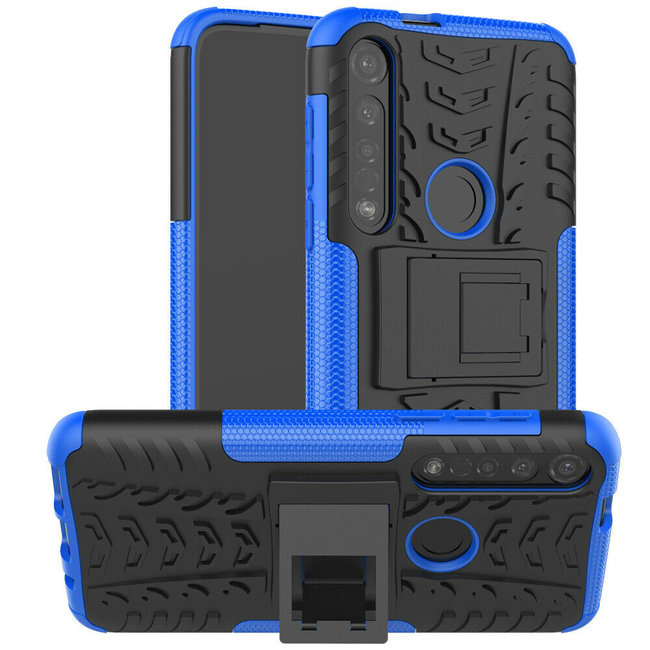 Motorola Moto G8 Plus hoes - Schokbestendige Back Cover - Blauw