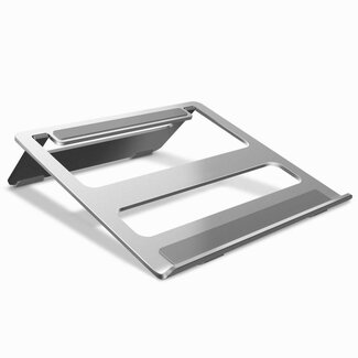 Merkloos Opvouwbare laptop / macbook standaard - Aluminium - Zilver