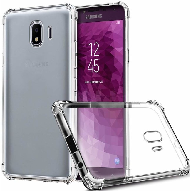 Samsung Galaxy J4 (2018) hoes - Anti-Shock TPU Back Cover - Transparant