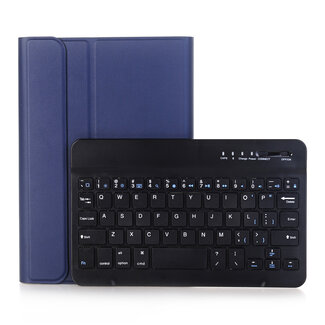 Cover2day iPad Mini 7.9 inch (2019) Case - Bluetooth Toetsenbord hoes met stylus pen houder - Blauw