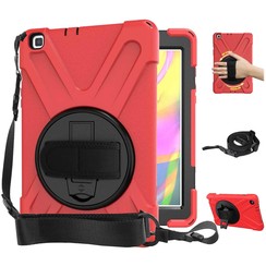 Samsung Galaxy Tab A 8.0 2019 Hoes - Hand Strap Armor Case - Rood