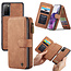 CaseMe - Samsung Galaxy S20 hoesje - Wallet Book Case met Ritssluiting - Bruin