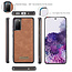 CaseMe - Samsung Galaxy S20 hoesje - Wallet Book Case met Ritssluiting - Bruin