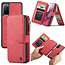 CaseMe - Samsung Galaxy S20 hoesje - Wallet Book Case met Ritssluiting - Rood