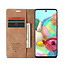 CaseMe - Samsung Galaxy A71 hoesje - Wallet Book Case - Magneetsluiting - Licht Bruin
