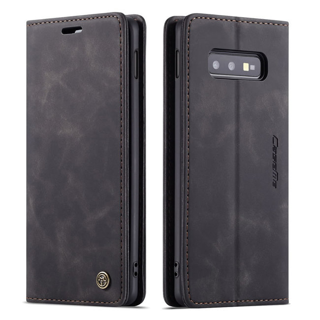 CaseMe - Samsung Galaxy S10e hoesje - Wallet Book Case - Magneetsluiting - Zwart