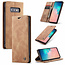 CaseMe - Samsung Galaxy S10e hoesje - Wallet Book Case - Magneetsluiting - Licht Bruin