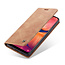 CaseMe - Samsung Galaxy A30 hoesje - Wallet Book Case - Magneetsluiting - Licht Bruin