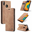 CaseMe - Samsung Galaxy A40 hoesje - Wallet Book Case - Magneetsluiting - Licht Bruin