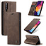 CaseMe - Samsung Galaxy A50 hoesje - Wallet Book Case - Magneetsluiting - Donker Bruin