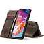 CaseMe - Samsung Galaxy A70 hoesje - Wallet Book Case - Magneetsluiting - Donker Bruin