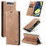 CaseMe - Samsung Galaxy A80 hoesje - Wallet Book Case - Magneetsluiting - Licht Bruin