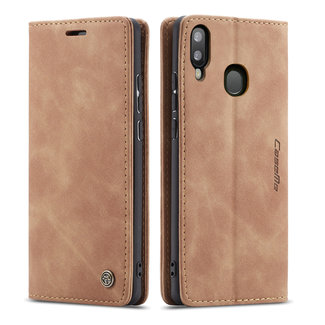 CaseMe CaseMe - Samsung Galaxy A20e hoesje - Wallet Book Case - Magneetsluiting - Licht Bruin