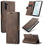 CaseMe - Samsung Galaxy Note 10 hoesje - Wallet Book Case - Magneetsluiting - Donker Bruin