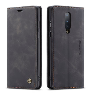 CaseMe CaseMe - OnePlus 8 hoesje - Wallet Book Case - Magneetsluiting - Zwart
