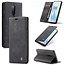 CaseMe - OnePlus 8 hoesje - Wallet Book Case - Magneetsluiting - Zwart