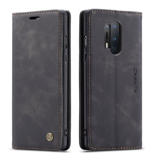 CaseMe CaseMe - OnePlus 8 Pro hoesje - Wallet Book Case - Magneetsluiting - Zwart