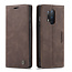 CaseMe - OnePlus 8 Pro hoesje - Wallet Book Case - Magneetsluiting - Donker Bruin