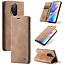 CaseMe - OnePlus 8 Pro hoesje - Wallet Book Case - Magneetsluiting - Licht Bruin