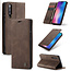 CaseMe - Xiaomi Mi 9 hoesje - Wallet Book Case - Magneetsluiting - Donker Bruin