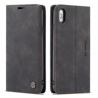 CaseMe CaseMe - iPhone X/XS hoesje - Wallet Book Case - Magneetsluiting - Zwart