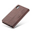 CaseMe - iPhone X/XS hoesje - Wallet Book Case - Magneetsluiting - Donker Bruin
