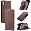 CaseMe - iPhone X/XS hoesje - Wallet Book Case - Magneetsluiting - Donker Bruin