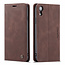 CaseMe - iPhone XR hoesje - Wallet Book Case - Magneetsluiting - Donker Bruin