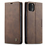 CaseMe - iPhone 11 Pro hoesje - Wallet Book Case - Magneetsluiting - Donker Bruin