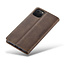 CaseMe - iPhone 11 Pro hoesje - Wallet Book Case - Magneetsluiting - Donker Bruin