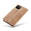 CaseMe - iPhone 11 Pro Max hoesje - Wallet Book Case - Magneetsluiting - Licht Bruin