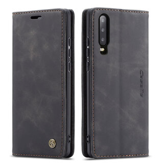 CaseMe CaseMe - Huawei P30 hoesje - Wallet Book Case - Magneetsluiting - Zwart