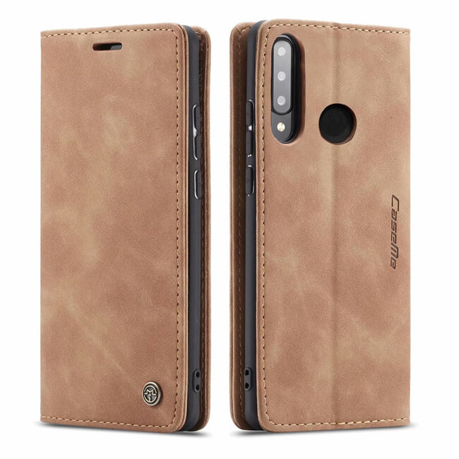 CaseMe - Huawei P30 Lite hoesje - Wallet Book Case - Magneetsluiting - Licht Bruin