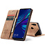 CaseMe - Huawei P Smart (2019) hoesje - Wallet Book Case - Magneetsluiting - Licht Bruin