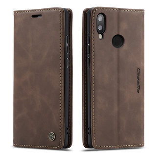 CaseMe CaseMe - Huawei P Smart (2019) hoesje - Wallet Book Case - Magneetsluiting - Donker Bruin