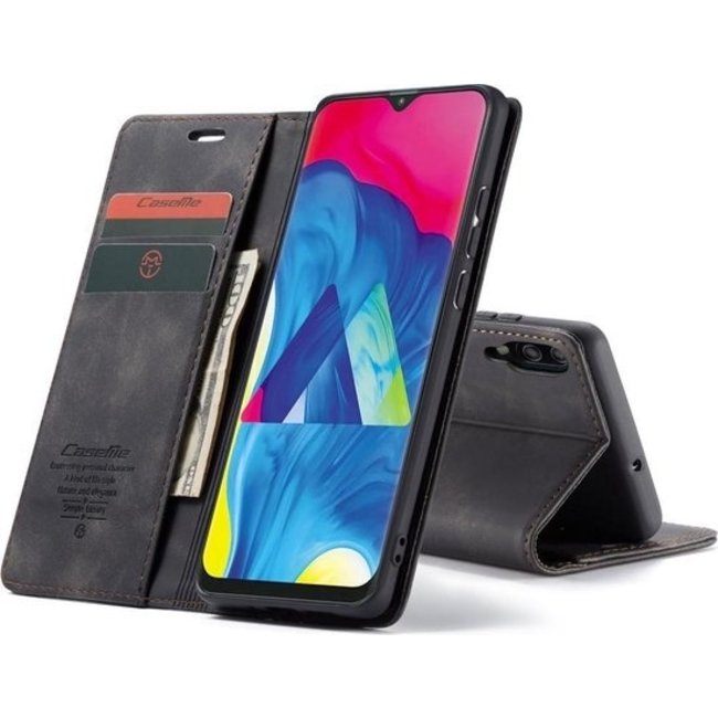 CaseMe - Samsung Galaxy A10 hoesje - Wallet Book Case - Magneetsluiting - Zwart